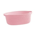 thumbnail image 2 of GUOOL Cotton Rope Basket Shelf Basket for Remotes Key Makeup Holder Container Desk Pink, 2 of 9