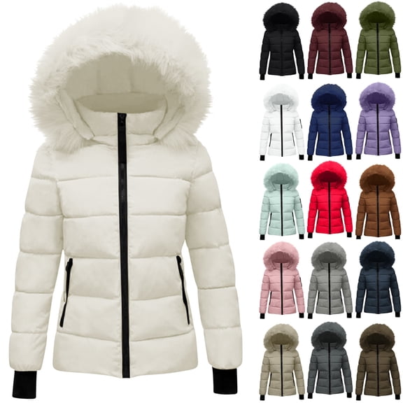 Womens Winter Coats Puffer Jacket Womens Winter Jacket With Hood Waist And To Overcome Outer Long Sleeve Coats
