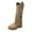 Khaki, variant on Cowboys Boots for Women Square Toe Wide Fringe Western Boots Mid Calf Cowgirl Boots Pull On Fashion Embroidered Cowboy Boots with Tassel Black,Size 6