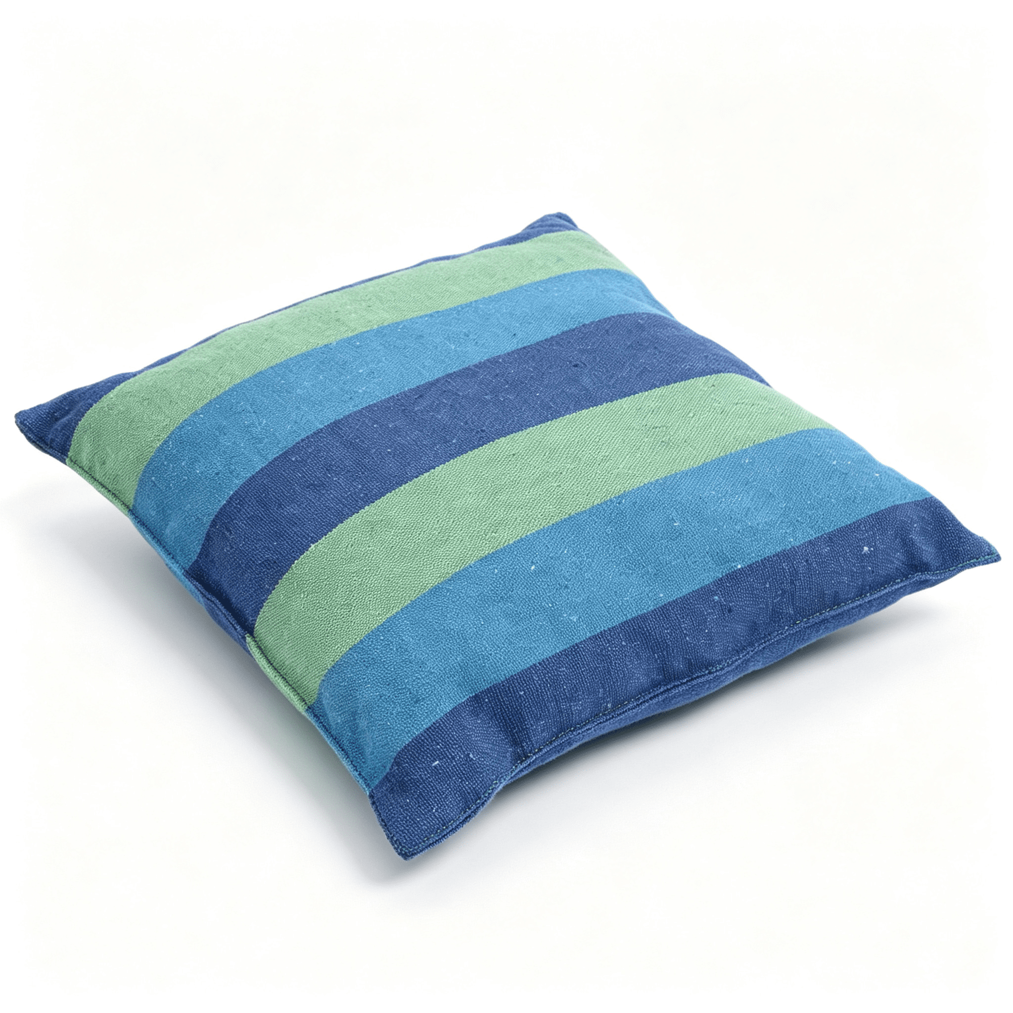 Distinctive Cotton Canvas Hanging Rope Chair with Pillows Blue
