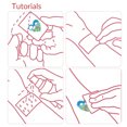 thumbnail image 5 of 12 Sheets Waterproof Lasting Tattoo Stickers Water Transfer Temporary Tattoos, Valentine's Day Body Fake Tattoos, 5 of 5