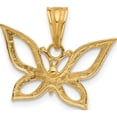 thumbnail image 3 of 14K Yellow & Rhodium And White Polished D/C Butterfly Pendant (Width 20.7) (Length 17.7) - Jbsp, 3 of 5