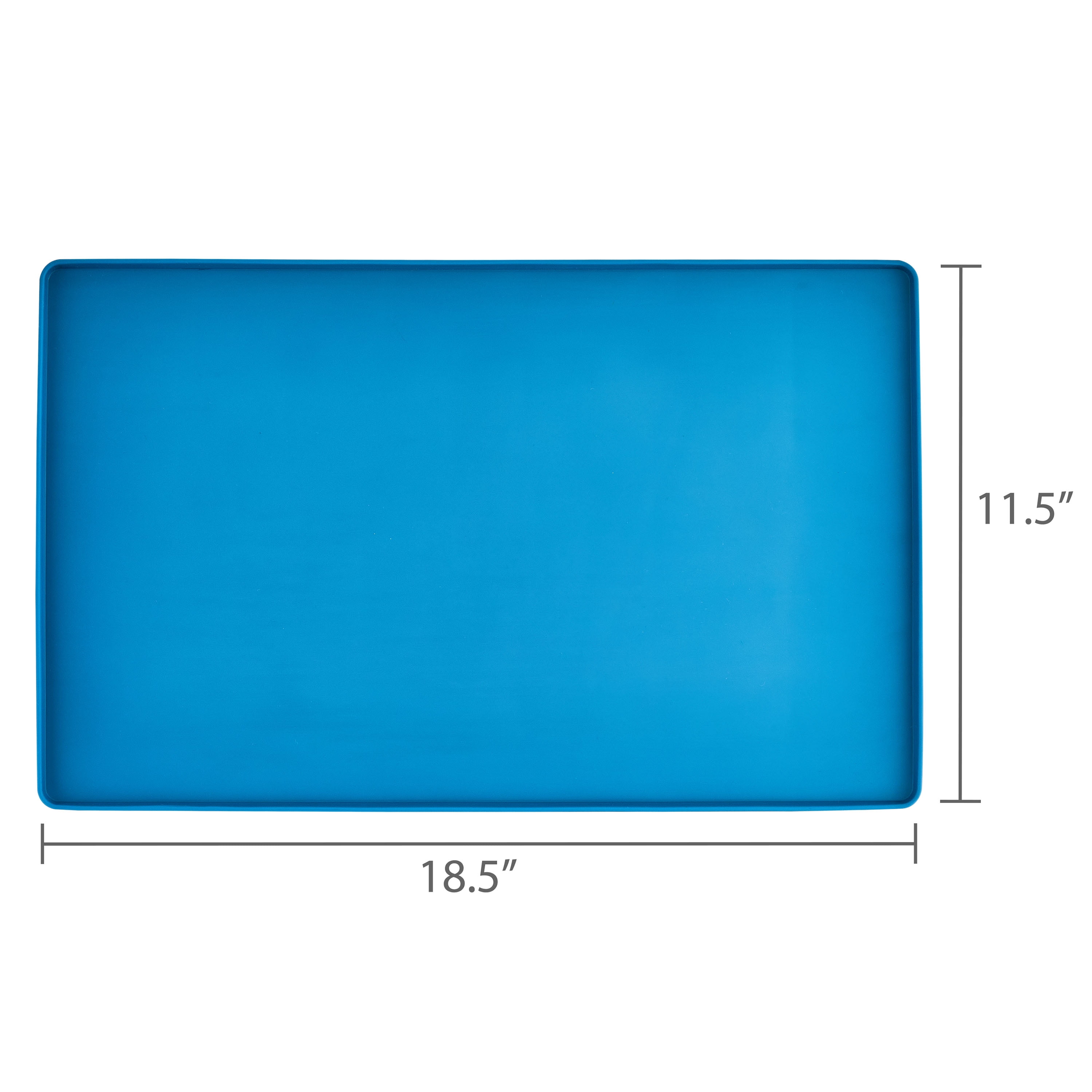 Vibrant Life Medium Silicone Pet Feeding Mat, Blue, 19" x 12"