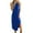 Blue, variant on IROINNID Women's Sleeveless Asymmetrical Dress Round Neckline Summer Casual Split Tank Tops Camis Dress Strapless Solid Color Dress