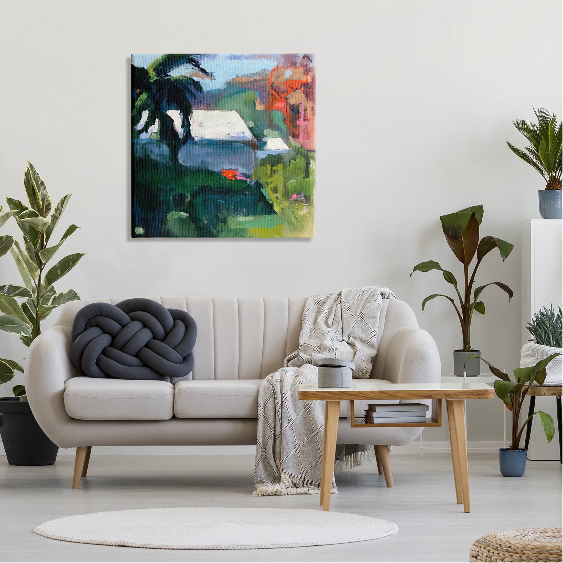 Stupell Industries Modern Tropical House Scenery Painting Gallery Wrapped Canvas Print Wall Art, Design by Page Pearson Railsback