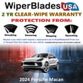 thumbnail image 2 of 2024 Porsche Macan Beam Wiper Blades Wipers w/2yr Warranty (Set of 3) w/Rear Wiper (WiperBladesUSA), 2 of 5