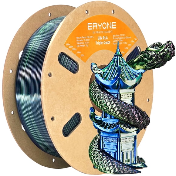 Impresora 3D de filamento ERYONE Silk Tricolor PLA 1,75 mm 1 kg