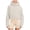 Beige, variant on Lovskoo Women's 2023 Winter Faux Shearling Half Zipper Hooded Sweatshirt Fuzzy Fleece Warm Sherpa Long Sleeve Cropped Pullover Outwear with Pockets Beige