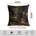 thumbnail image 2 of Juego de 2 fundas de almohada decorativas de color negro y dorado de 18 x 18 pulgadas, funda de cojín para sofá, decoración del hogar, juego de fundas de almohada para sala de estar, 2 of 5