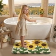 thumbnail image 3 of FRABE Bathroom Rug 20x32, Soft Absorbent Microfiber Bath Mats, Non-Slip Machine Wash Bath Mats for Bathroom, Shower and Bathtub Floor, Sunflower, 3 of 10