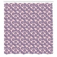 thumbnail image 2 of Ambesonne Tropical Shower Curtain, Repeating Dotted Flowers, 69"Wx75"L, Indigo Pale Rose White, 2 of 4