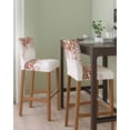 thumbnail image 2 of Brown Leaves Bar Stool Covers Set of 4, Summer Botanical Stretch Washable Bar Chair Covers with Backs, Removable Pub Counter Height Chair Cover for Kitchen Dining Room Cafe Watercolor Weeping, 2 of 7