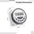 thumbnail image 4 of Digital Timer Switch 7 Day Programmable, Electric Time Controller with LCD Display, 1NO 1NC Relay Output Timer for Pool Pump Light Fan, Weekly Cycle Programming, 4 of 5