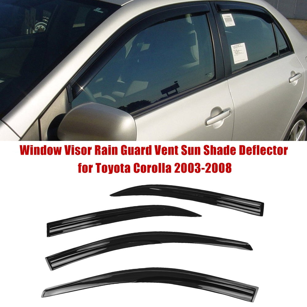 For Toyota Corolla 2003-2008 Window Visor Rain Guard Wind Tint Durable Kit New