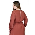 thumbnail image 4 of Vestido elegante de manga larga Roman Fashion /Tallas Extras, 2009 (Chedron) cafe 40, 4 of 6