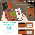 thumbnail image 4 of for Samsung Galaxy S24 Ultra, Compatible with MagSafe, Magnetic 2 in 1 Detachable Wallet Case with Card Holder Women Men, Business PU Leather RFID Blocking Flip Kickstand Credit Slots, Lightbrown, 4 of 11