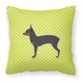 thumbnail image 3 of Carolines Treasures BB3687PW1818 Toy Fox Terrier Checkerboard Blue Fabric Decorative Pillow, 3 of 3