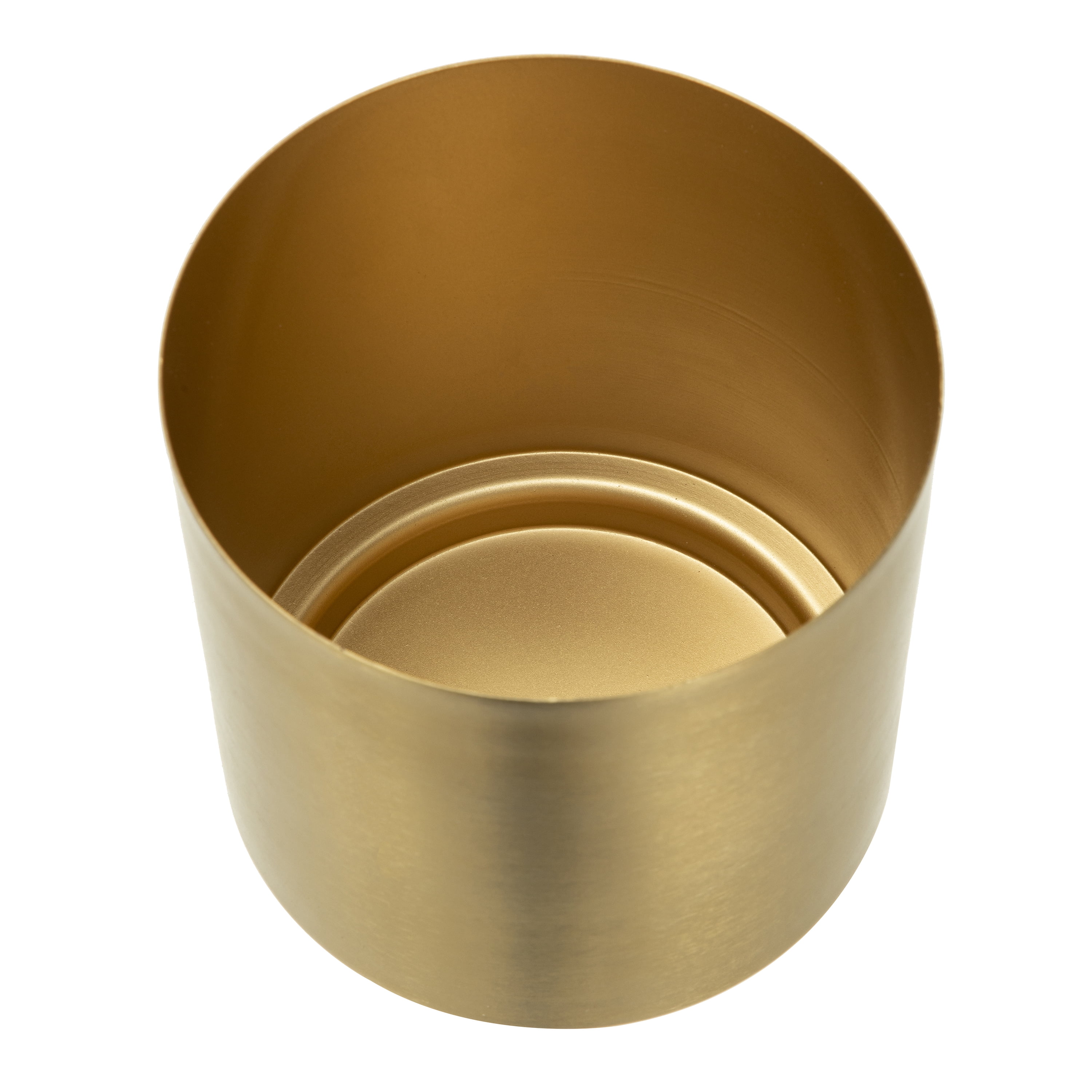 Mainstays Small Gold Decorative Metal Planter, 5.2"D x 5.2"H