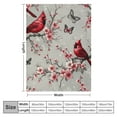 thumbnail image 4 of Jeuxus Flannel Blanket Throw Cardinals Birds Cherry Flowers Super Soft Delicate Smooth 40x50in, 4 of 6