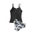 thumbnail image 3 of CCRFTGI Girls Swimsuit Size 10-12 Summer Two Piece Cute Tankini Beach Swimwear Swimsuits Swim Vacation Girls Fashion Bathing Suit Black 3-4 Years, 3 of 5