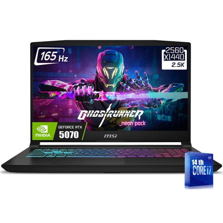 MSI Katana 15 HX Gaming Laptop, 15.6" 2560 x 1440 QHD 165Hz IPS Display, Intel 16-Core i7-14650HX, NVIDIA GeForce RTX 5070 8GB GDDR7, RGB Backlit KB, Win11 Home(16GB DDR5 - 2TB SSD)