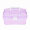 thumbnail image 2 of Contenedor De Almacenamiento Para Manualidades, Caja De Arte Con Asa, Apilable De 2 Capas, Estuche De Plástico Portátil Para Organizar Artículos De Papelería, Costura,, 2 of 7