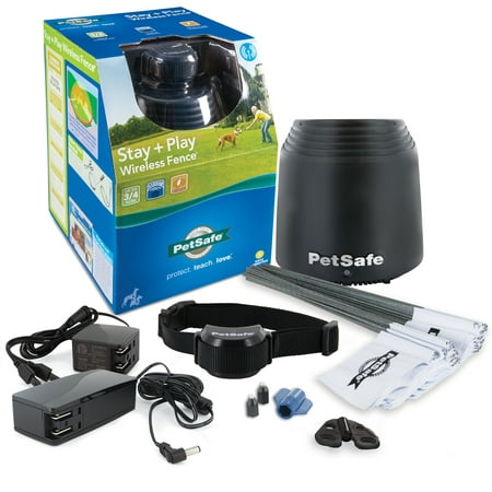 PetSafe Stay & Play Wireless Fence, Secure ¾ Acre Boundary for an Unlimited Number of (The Best Invisible Dog Fence)