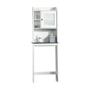Sauder Caraway Collection Over the Toilet Bathroom Storage Space Saver, White