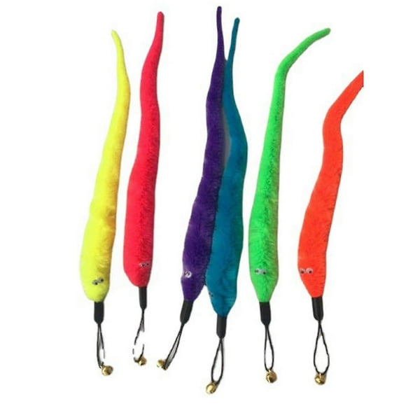 Cat Worm Toy Refills Cat Toy Wand Replacement, Cat Worms Refill, Worm Teaser Refills For Cat Wand Random Color