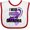 White and Red, variant on Inktastic I Wear Purple for My Grandma Lupus Awareness Boys or Girls Baby Bib
