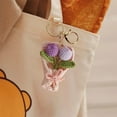 thumbnail image 5 of PEIBang Handmade Crochet Flower Keychains,Cute Knitted Floral Bouquet Pendant Car Accessories,Valentine's Gifts for Women Mom, 5 of 6