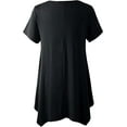 thumbnail image 2 of New Women's Solid Color Blouse Swing Tunic Tops Loose Fit Comfy Flattering T Shirt, 2 of 6