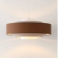 thumbnail image 4 of SAFAVIEH Collelo LED Brown Fabric Pendant Light with Brown Linen Shade, 4 of 8