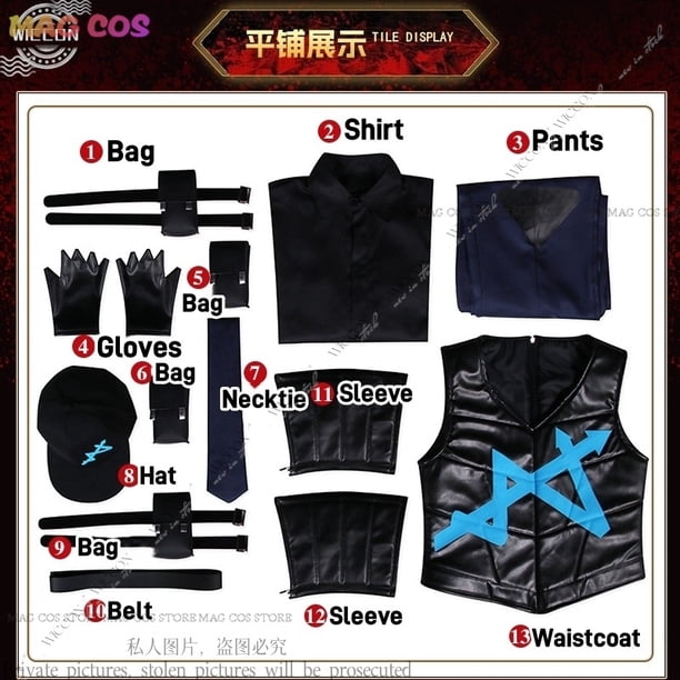 Hong Lu-Peluca de disfraz de Limbus Cos, juego de empresa, ropa de combate Con cómic, juego de rol, Batalla, fiesta de Halloween para adultos y niños