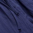 thumbnail image 6 of DDAPJ pyju Mens Cotton Linen Shorts 2023 Fashion,Men's Cotton Linen Wide Leg Shorts Elastic Waist Lounge Shorts with Deep Pockets, 6 of 8