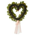 thumbnail image 6 of 1 Pcs Heart Shaped Rose Wreath, Vintage Art Simulation Rose Flowers Wreath Heart-Shaped Garland Handmade Floral Artificial Simulation Peony Flowers Garland Wreath for Home Wedding Decoration, 6 of 7