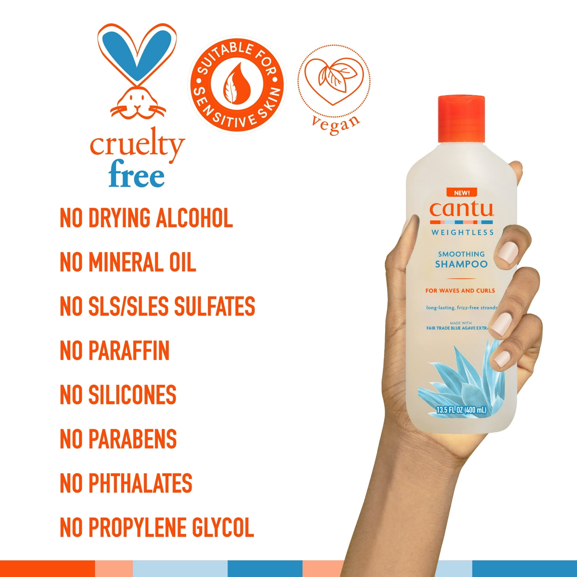 Cantu Weightless Smoothing Shampoo, 13.5 fl oz - 2 Pack