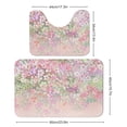 thumbnail image 2 of Watercolor Rose Bathroom Rugs Set 2 Pieces, Bathroom Set - Quick Drying Bath Mat And U-Shaped Toilet Rug, Water Absorbent Bath Carpet For Bedroom Floor Living Room, Machine Washable, 2 of 6