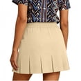 thumbnail image 6 of QATAINLAV Womens Golf Skirts Knee Length Ruffle Hem Skirt Athletic Tennis Skort for Workout Running Khaki S, 6 of 10