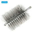 thumbnail image 3 of 100mm OD Bore Brush, 2pcs Tube Cleaning Brush Steel Wire Chimney Cleaning Brush Round M12 Threaded, 3 of 5
