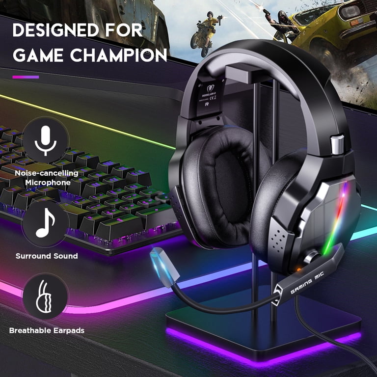 Beexcellent Gaming Headset Stereo Volume with Noise Canceling Mic