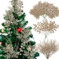 thumbnail image 3 of 15 Pcs Christmas Glitter Branches 3 Styles Artificial Christmas Picks Berries Stems Pine Needles Floral Twig Spray for Xmas Tree Ornaments DIY Wreath Garland, 3 of 7