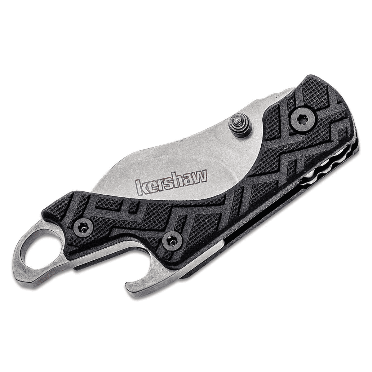 Kershaw Cinder Manual Open Liner Lock Drop Point Blade EDC Folding Pocket Knife with Stonewashed Finish - Black/Silver - 36 Piece Display