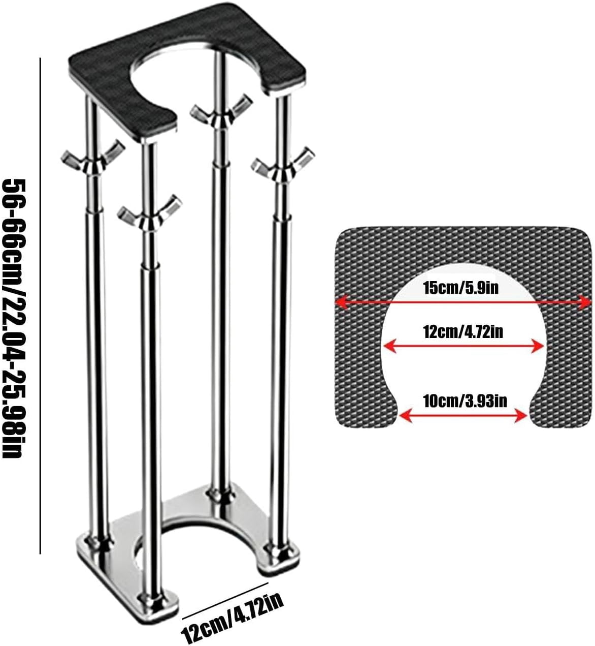 Heavy Duty Undermount Sink Support Bracket, Adjustable Stainless Steel Basin Holder Kit for Kitchen Granite Countertop and Laundry Station Repair (1 PCS)