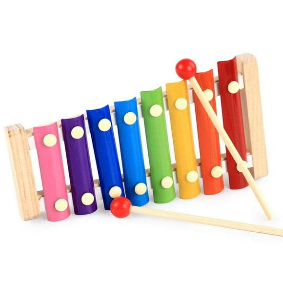Cheers 8 Scale Xylophone Percussion Instrument Hand Knock Piano Children Musical Toy