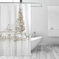 thumbnail image 5 of JOOCAR Christmas Shower Curtain, Romantic Vintage New Year Scenery with Reindeer Tree and Star Ancient Design Image Bathroom Decor, 5 of 6