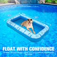 thumbnail image 3 of Balsa flotante inflable para perros BINGPET para piscina de verano azul, 3 of 7