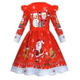 thumbnail image 3 of PMVFHDE Robes Filles Enfant Noël Fête Danse Enfants Robe de Noël pour Célébrations et Rouge, 3-4 Ans, 3 of 3