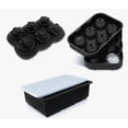 thumbnail image 1 of 3 Pcs Xtellar Molde Bandejas De Silicona De Hielo De Cócteles Whisky Color Negro, 1 of 2