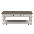 thumbnail image 2 of Liberty Furniture Magnolia Manor Rectangular Cocktail Table with Storage Drawer and Bottom Shelf, White, 2 of 8